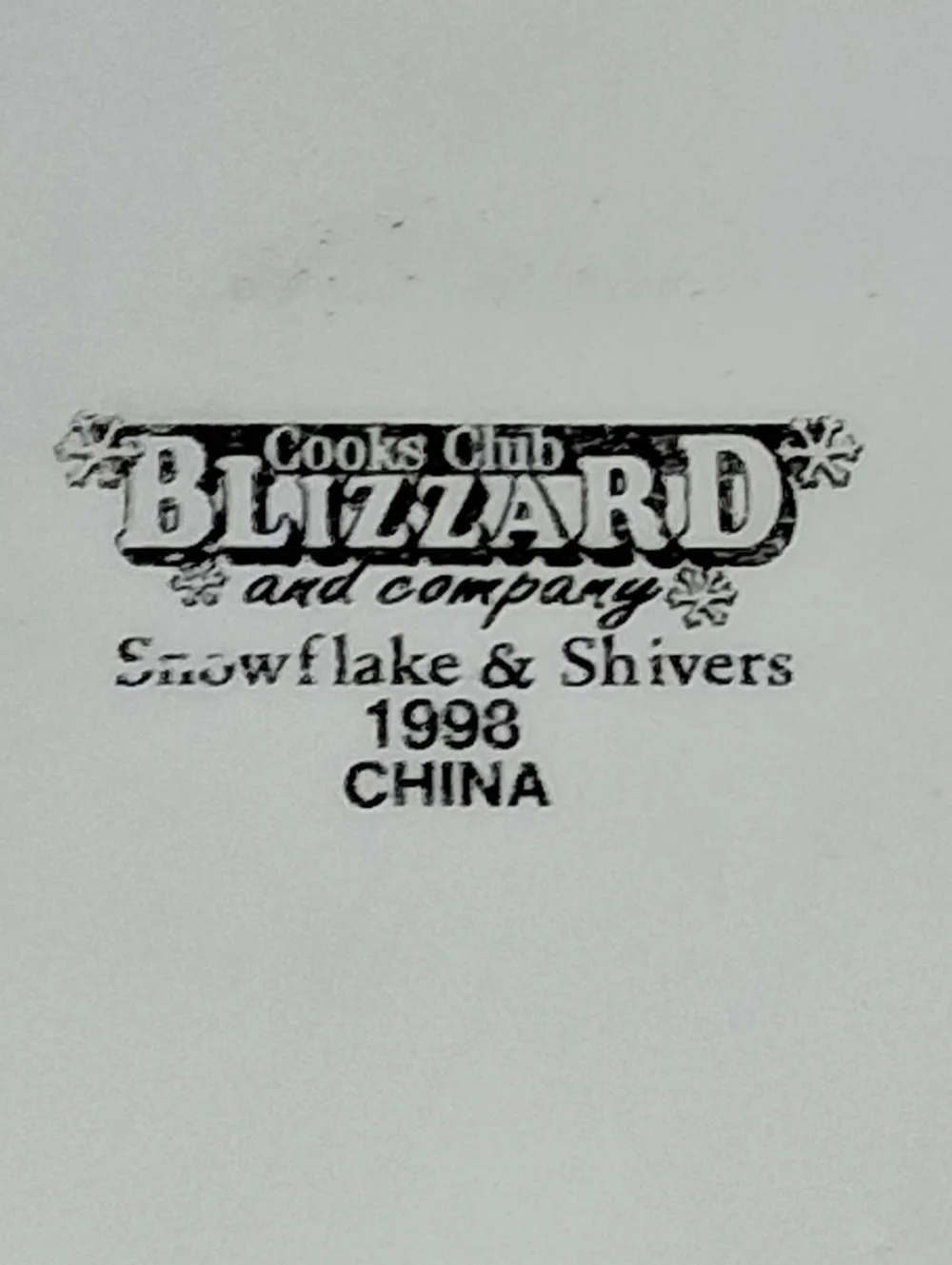 Cooks Club Blizzard this vintage 